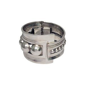 Alfredo Villasana Mexico Sterling Silver Clamper Bracelet #16490